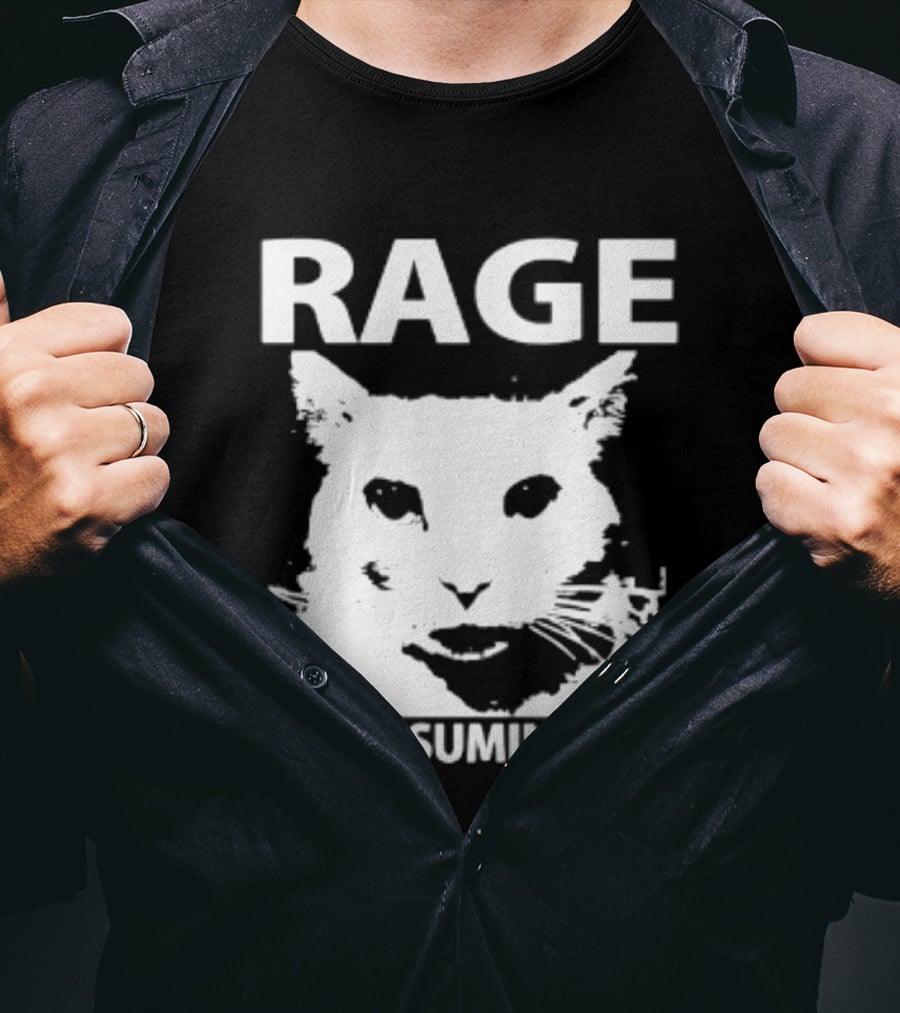 Rage Is Consuming Me Cat Meme T-Shirt