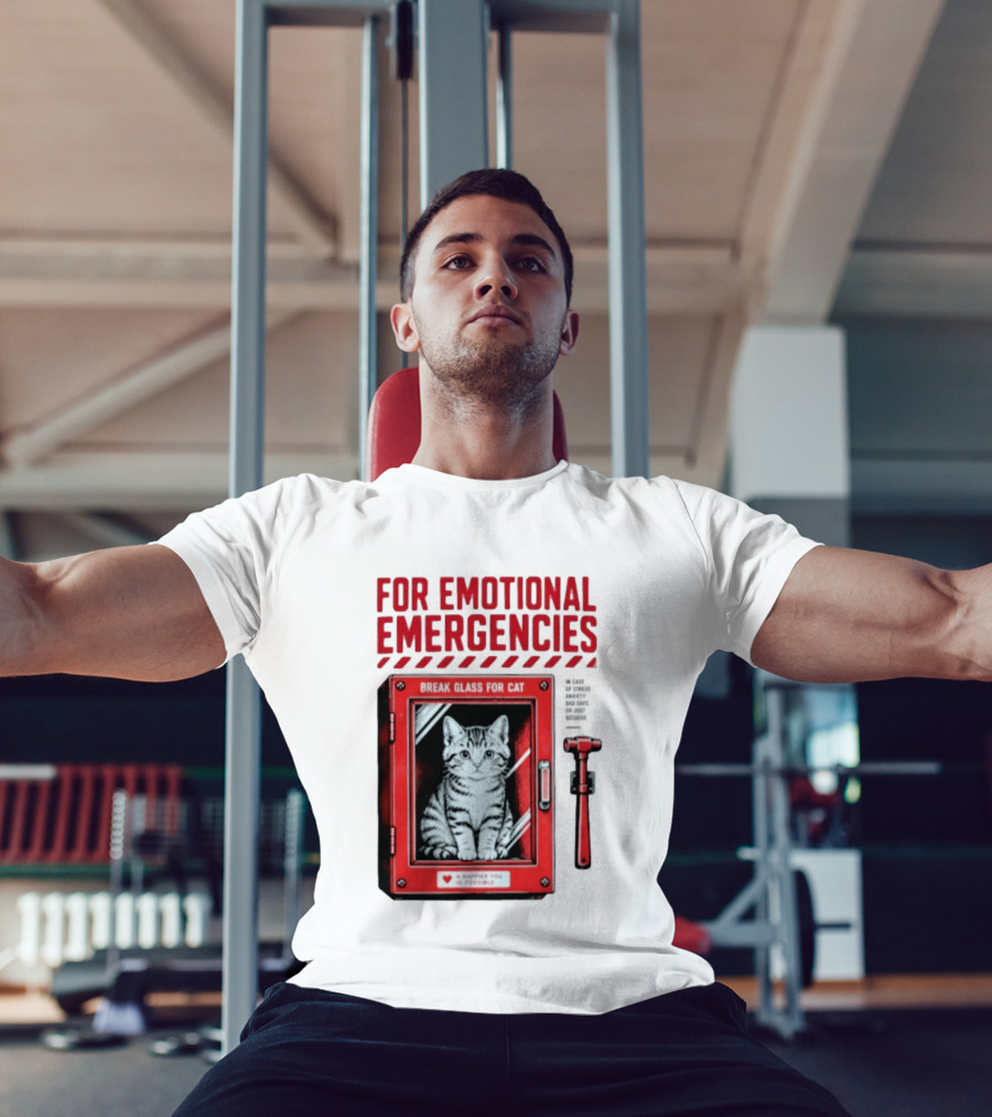 For Emotional Emergencies Break Glass For Cat A Happier You Is Possible T-Shirt