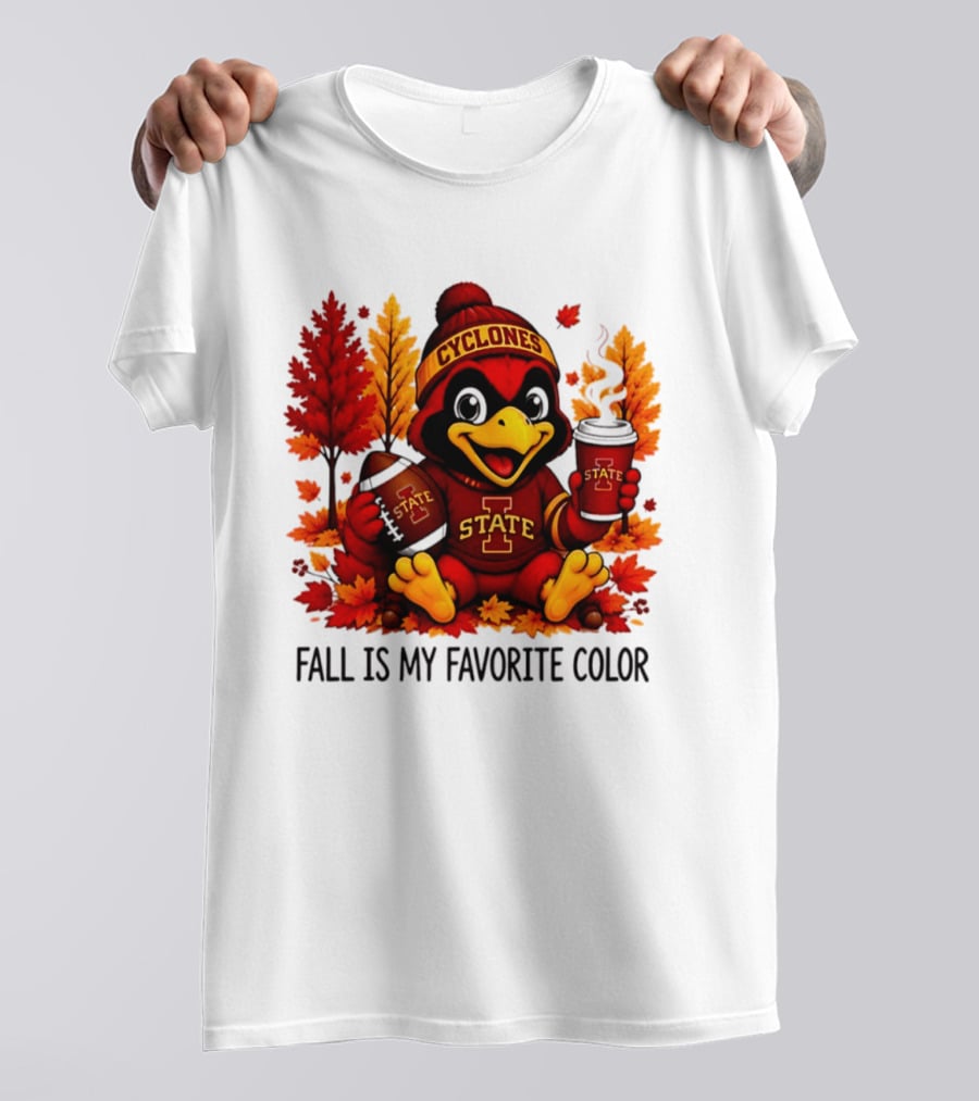 Iowa State Cyclones Fall Is My Favorite Color Football Leaves T-Shirt
