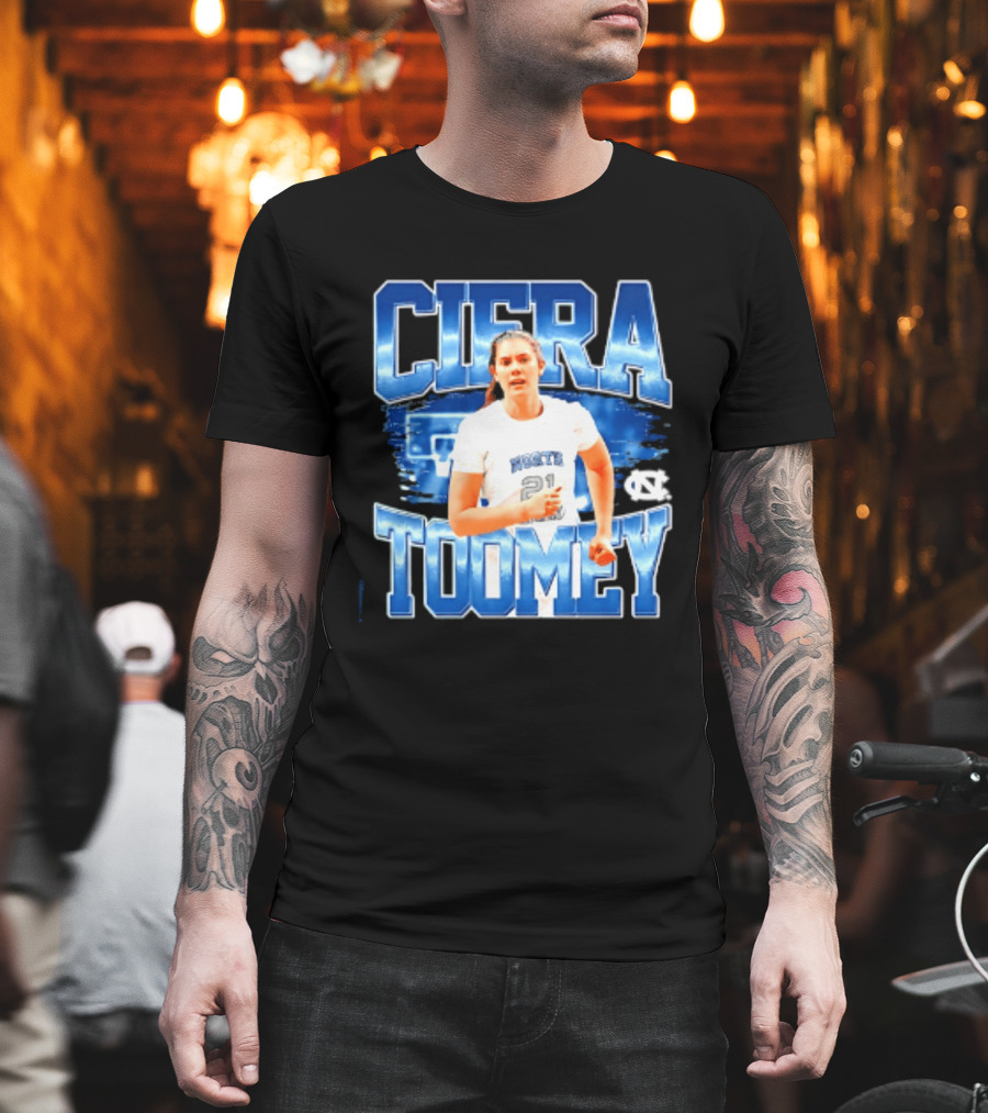 Ciera Toomey 21 North Carolina Tar Heels NCAA Women's Basketball T-Shirt