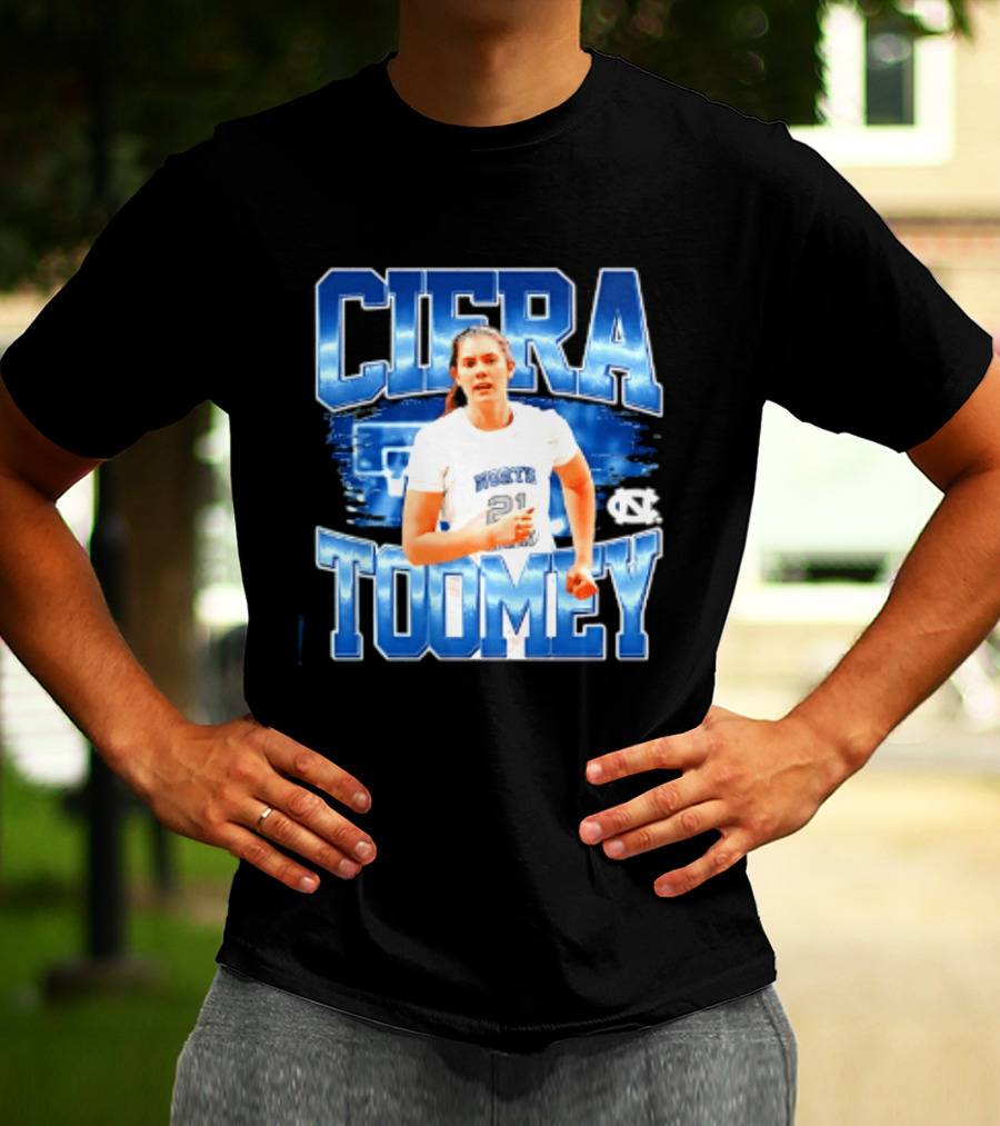 Ciera Toomey 21 North Carolina Tar Heels NCAA Women's Basketball T-Shirt