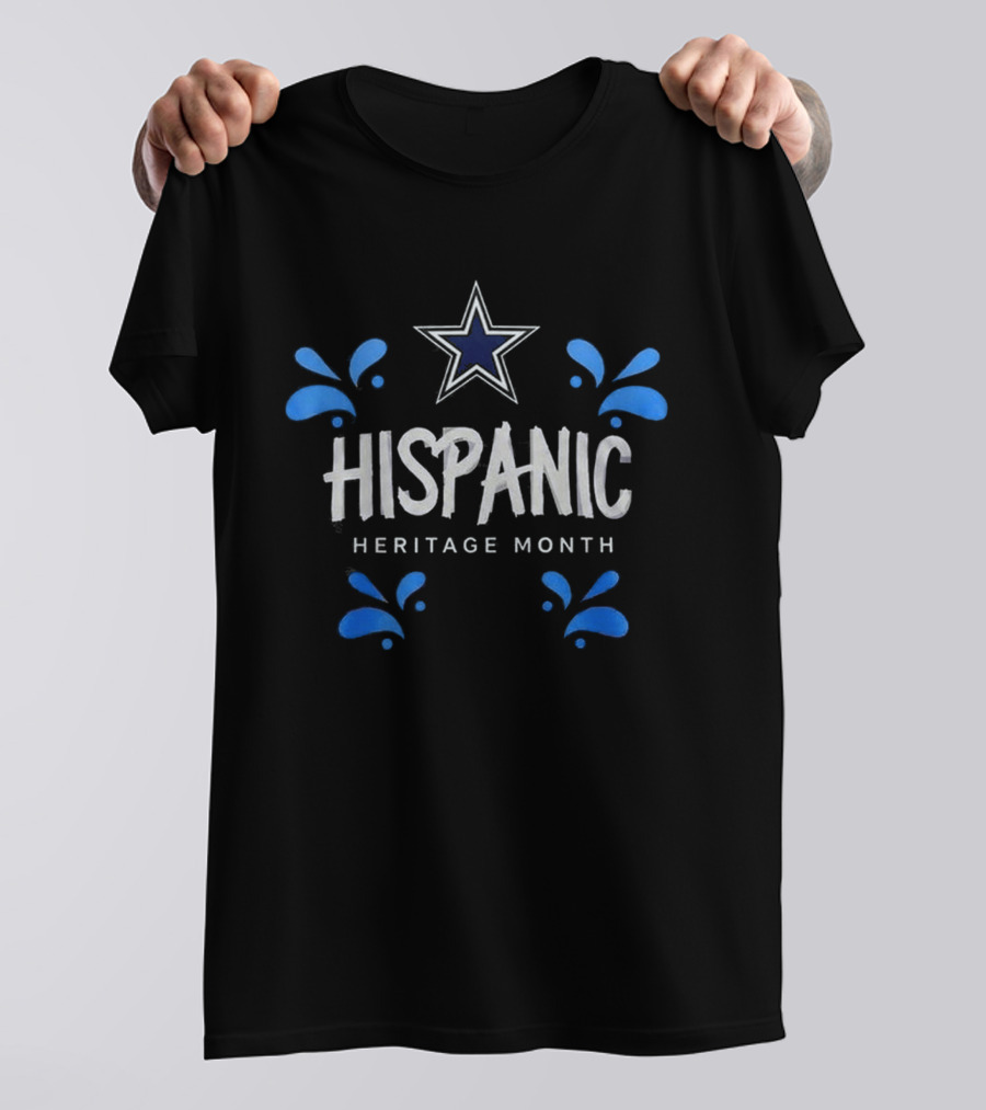 Dallas Cowboys Star Hispanic Heritage Month Celebration T-Shirt