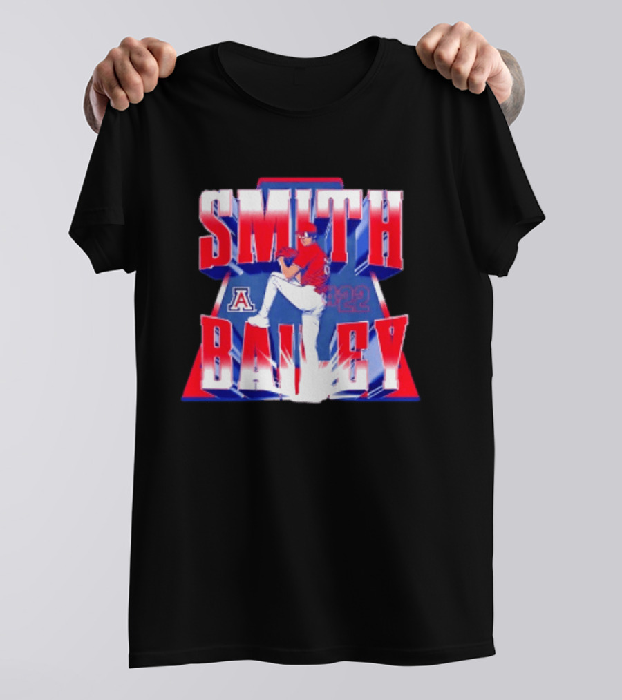 Smith Bailey 22 Arizona Wildcats NCAA Baseball Player T-Shirt