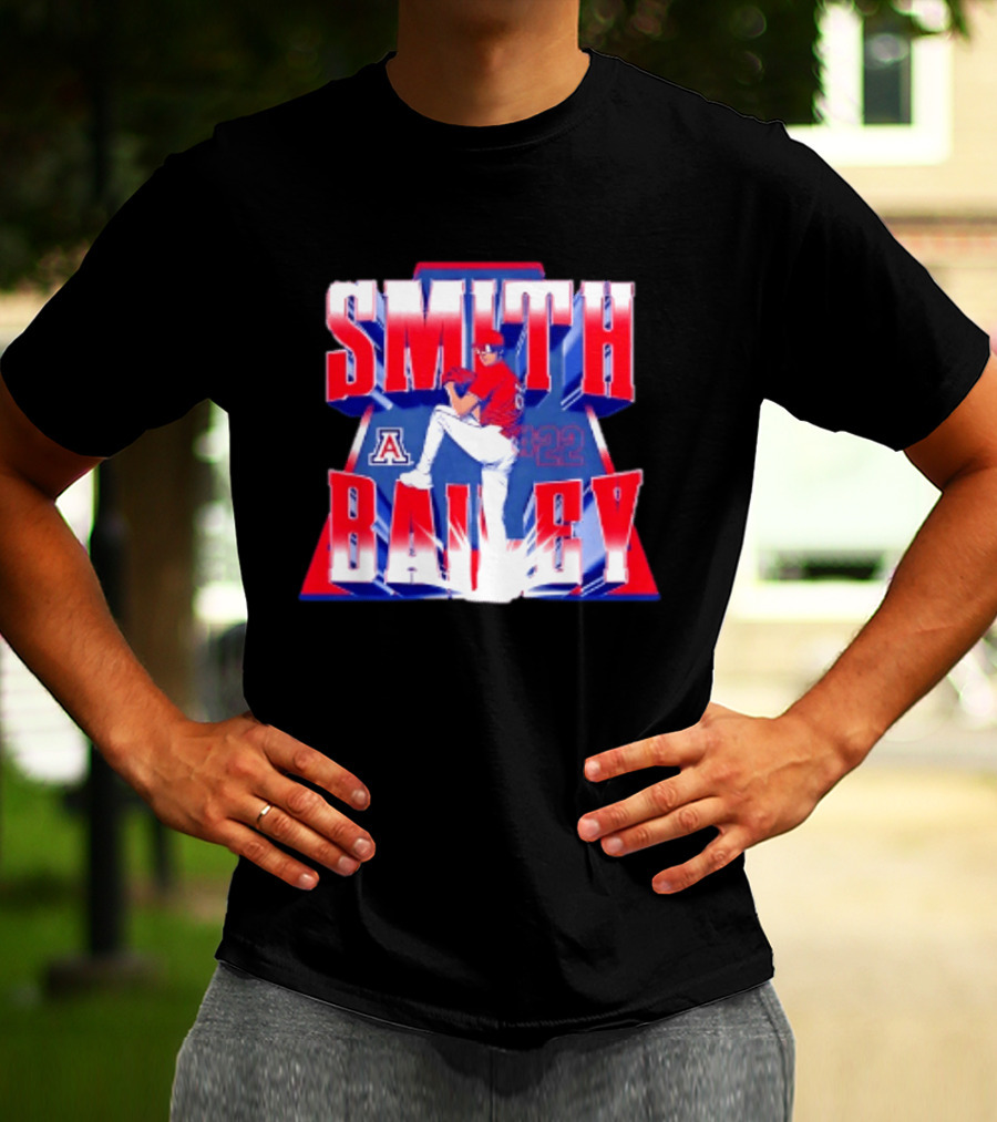 Smith Bailey 22 Arizona Wildcats NCAA Baseball Player T-Shirt