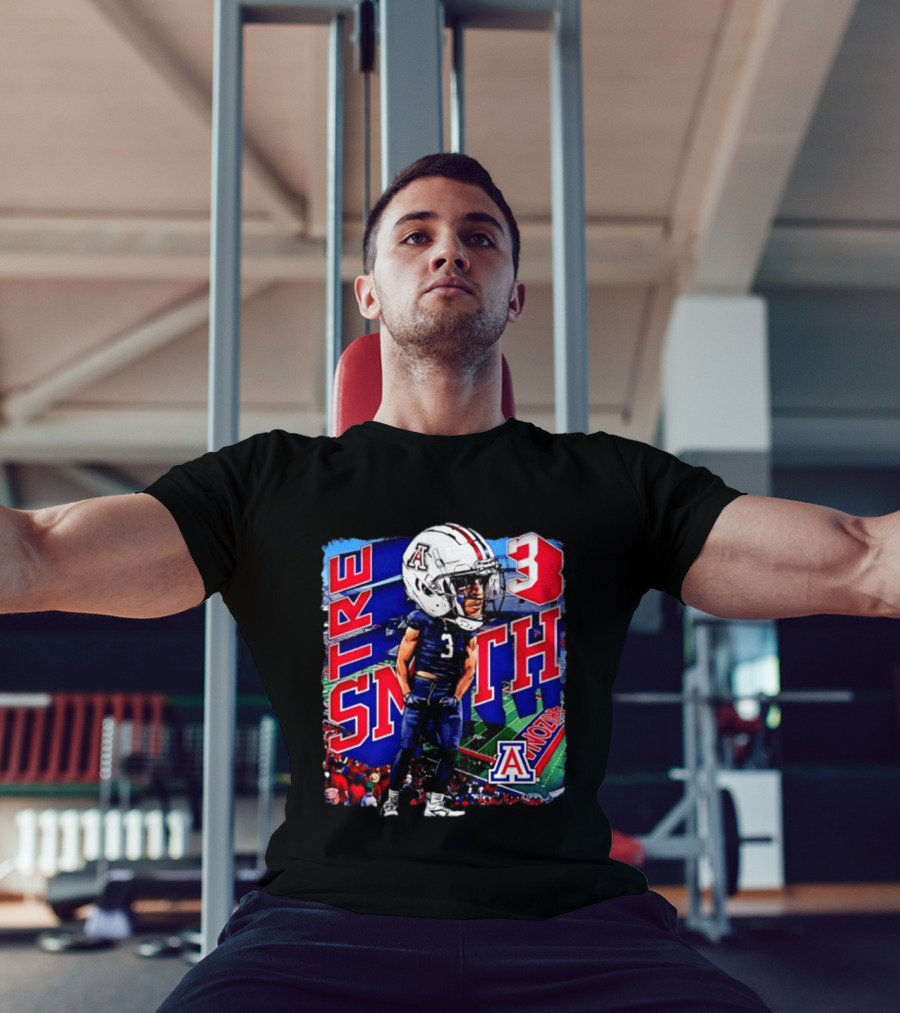 Tre Smith 3 Arizona Wildcats NCAA Football Caricature T-Shirt