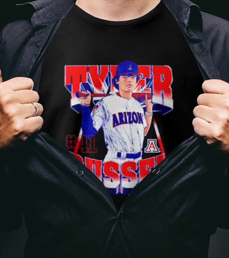 Tyler Russell #41 Arizona Wildcats NCAA Baseball Player T-Shirt
