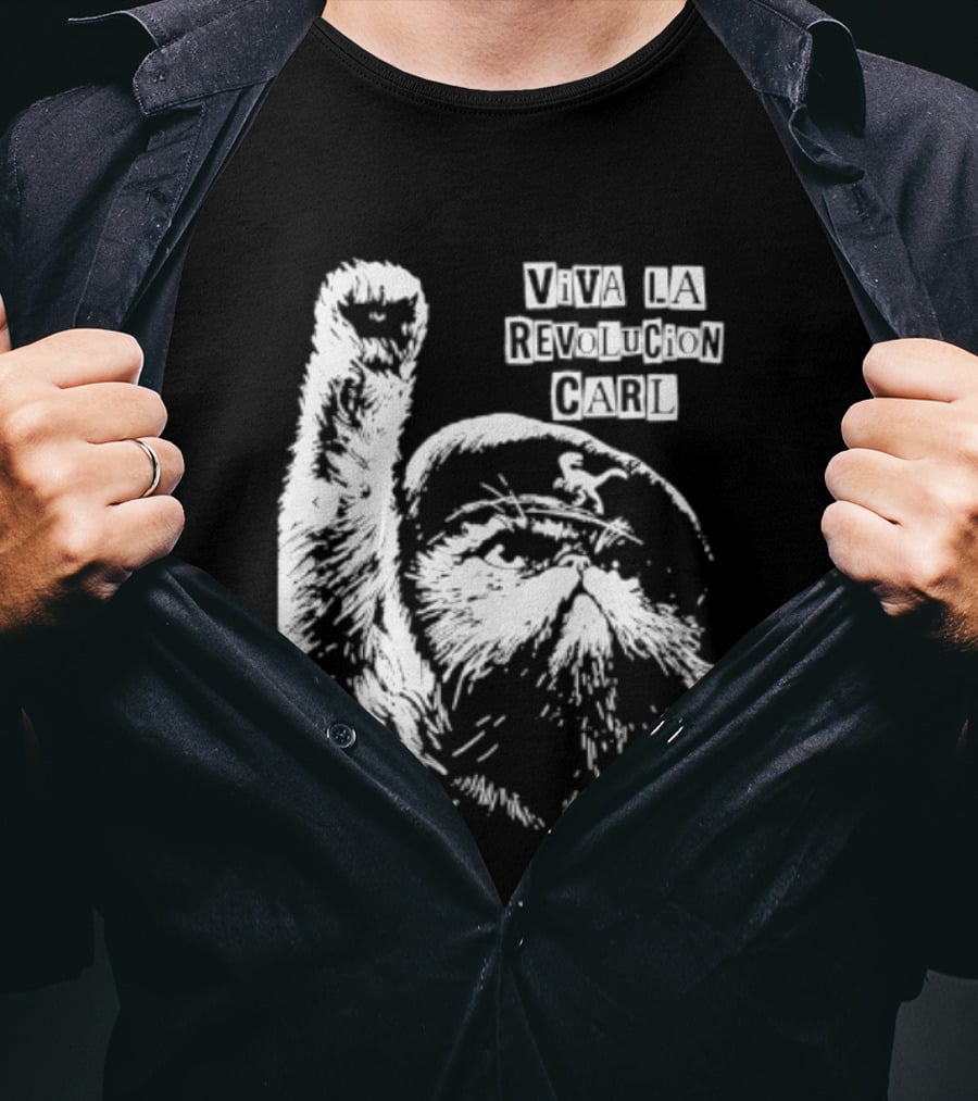 Viva La Revolucion Carl Cat Che Guevara T-Shirt