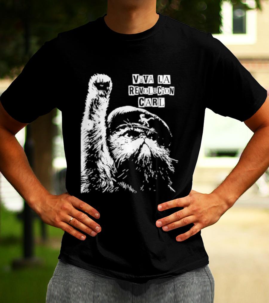 Viva La Revolucion Carl Cat Che Guevara T-Shirt