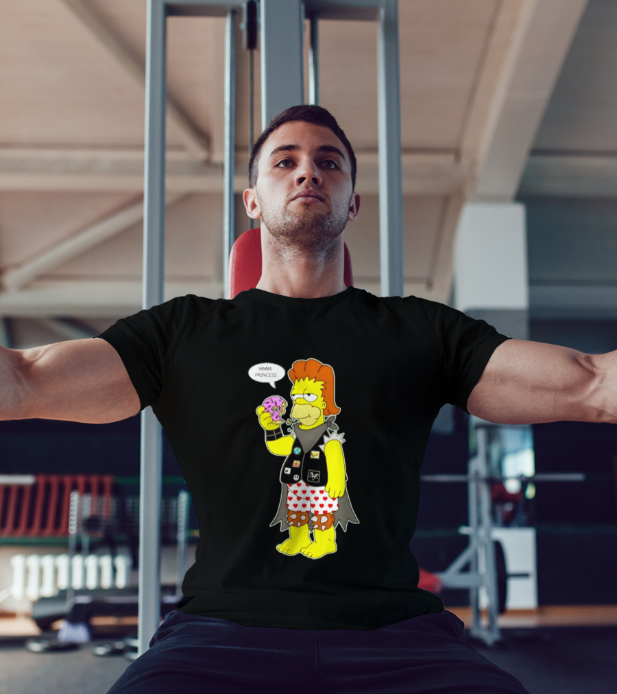 The Simpsons Homer Mmm Princess Punk Donut Eating T-Shirt