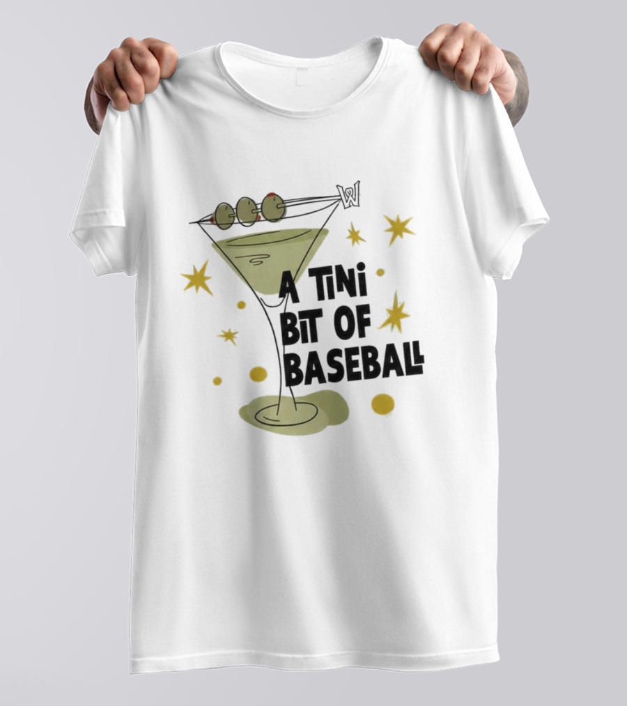 WooSox 2026 A Tini Bit Of Baseball Martini Olives Stars T-Shirt
