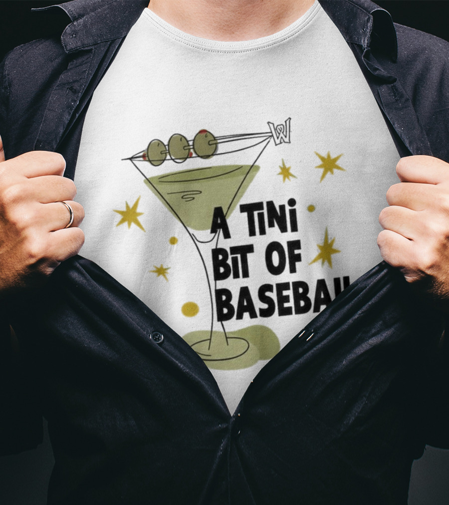WooSox 2026 A Tini Bit Of Baseball Martini Olives Stars T-Shirt