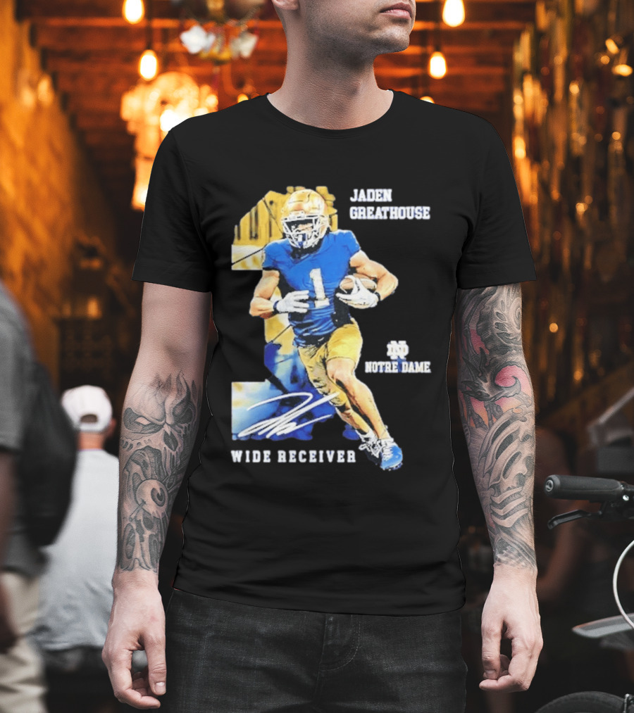 Jaden Greathouse 1 Notre Dame Wide Receiver Football Player T-Shirt