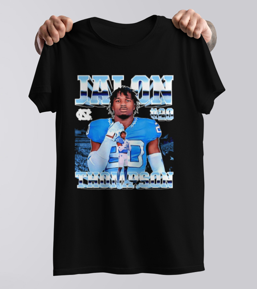 Jalon Thompson 20 North Carolina Tar Heels NCAA Football T-Shirt