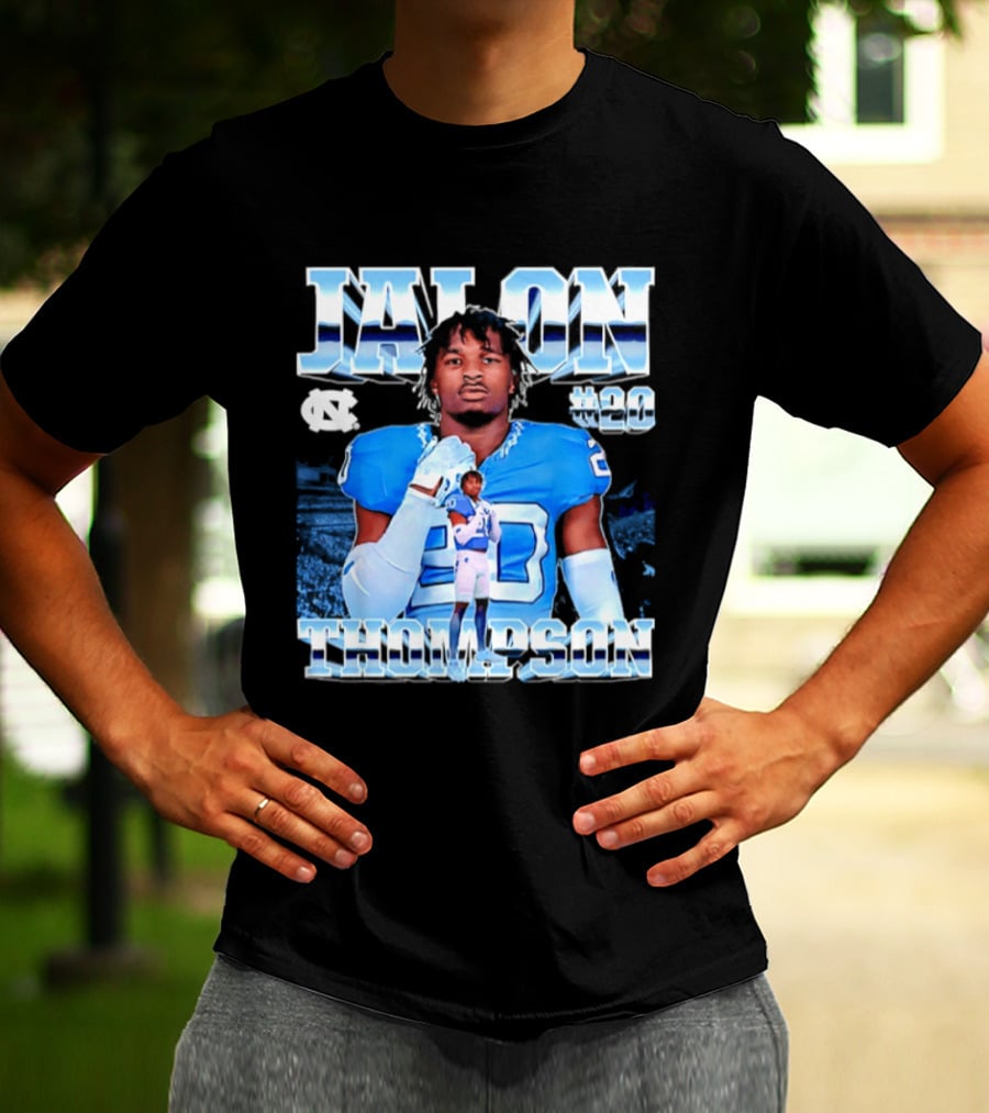 Jalon Thompson 20 North Carolina Tar Heels NCAA Football T-Shirt