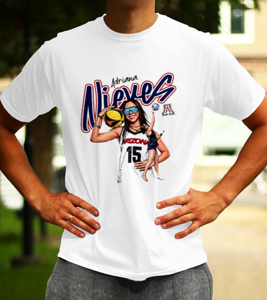 Adriana Nieves 15 Arizona Wildcats Beach Volleyball NCAA Player T-Shirt