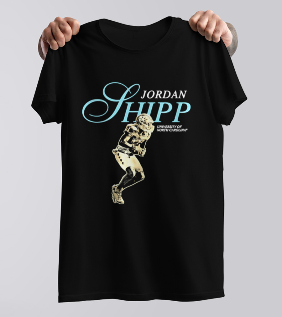 Jordan Shipp University Of North Carolina Football Player NCAA Tar Heels T-Shirt