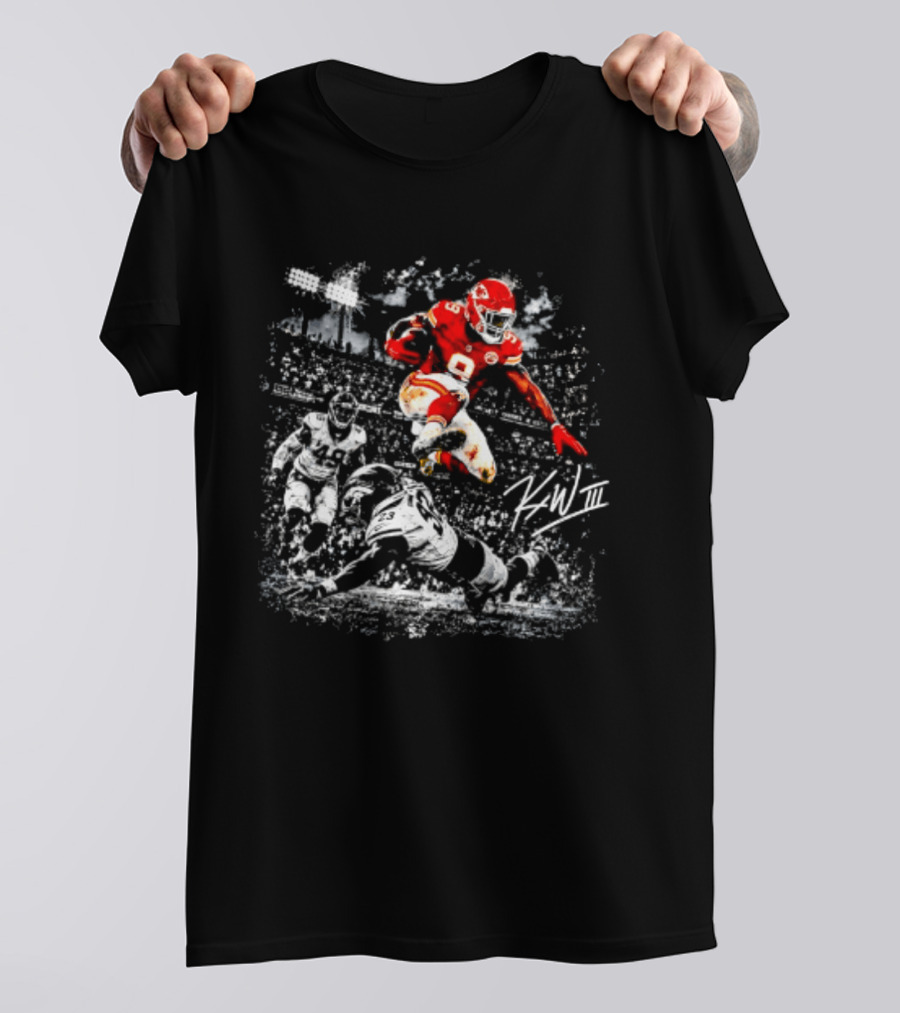Kenneth Walker III Kansas City Chiefs Number 9 Action Motion T-Shirt