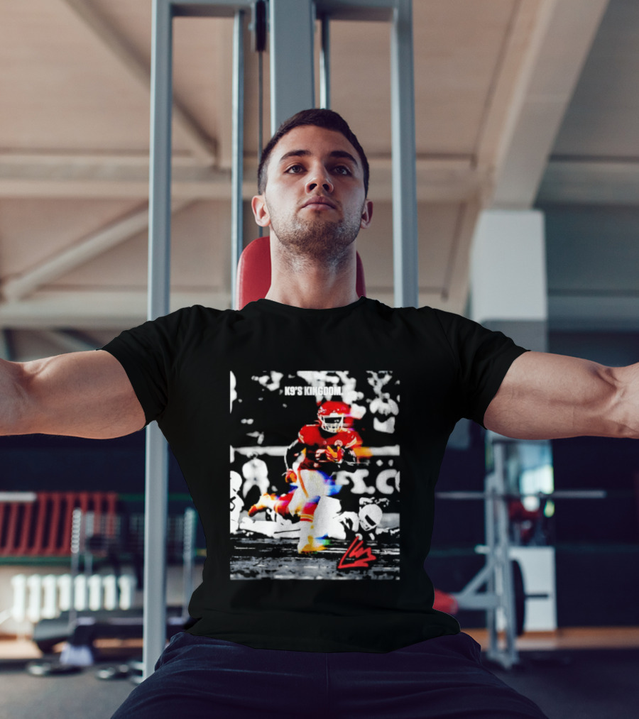 Kansas City Chiefs Kenneth Walker III K9's Kingdom Football Player In Action T-Shirt