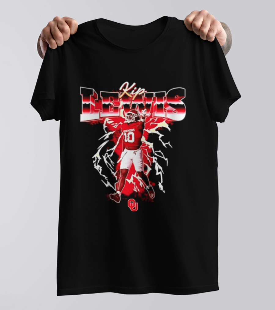 Kip Lewis Sooners 10 Oklahoma Football Player NCAA T-Shirt