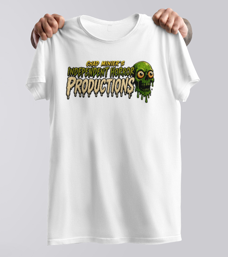 Chad Minier's Independent Horror Productions Skull Zombie T-Shirt