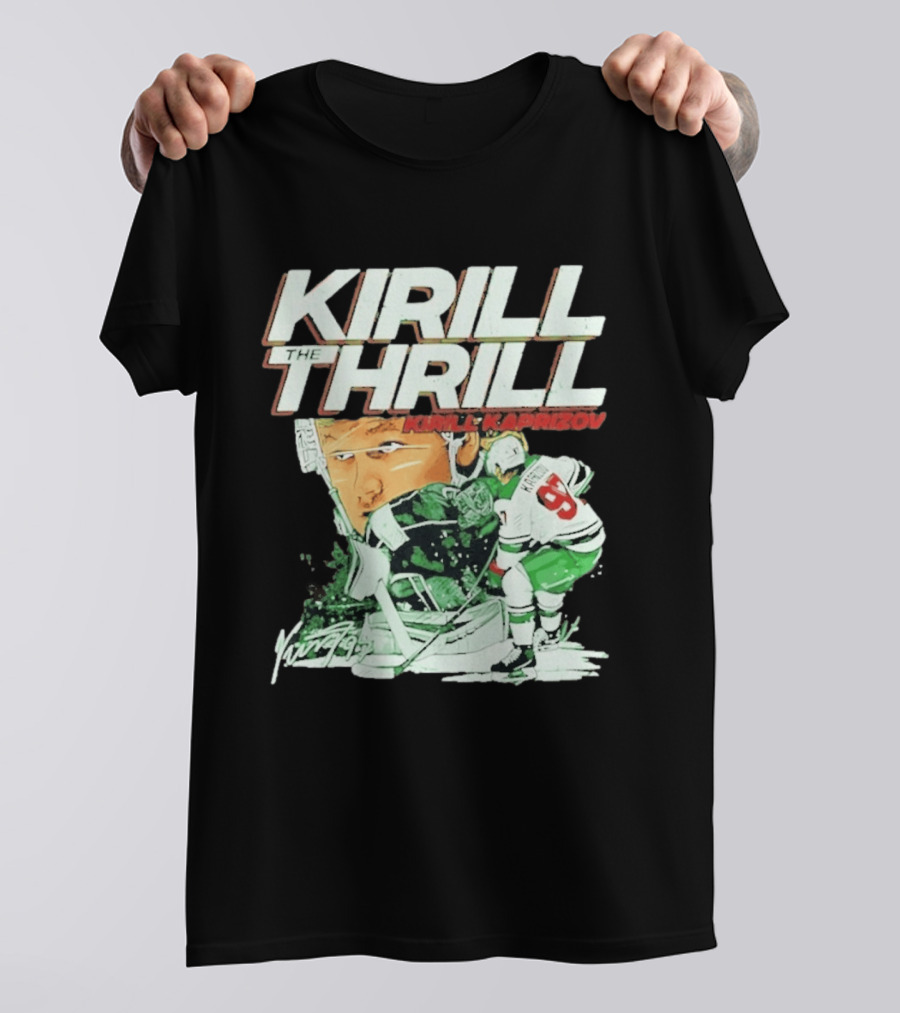 Kirill Kaprizov The Thrill Minnesota Wild Hockey Player Krill T-Shirt