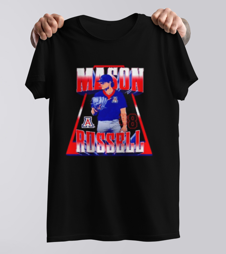 Mason Russell 8 Arizona Wildcats NCAA Baseball Player T-Shirt