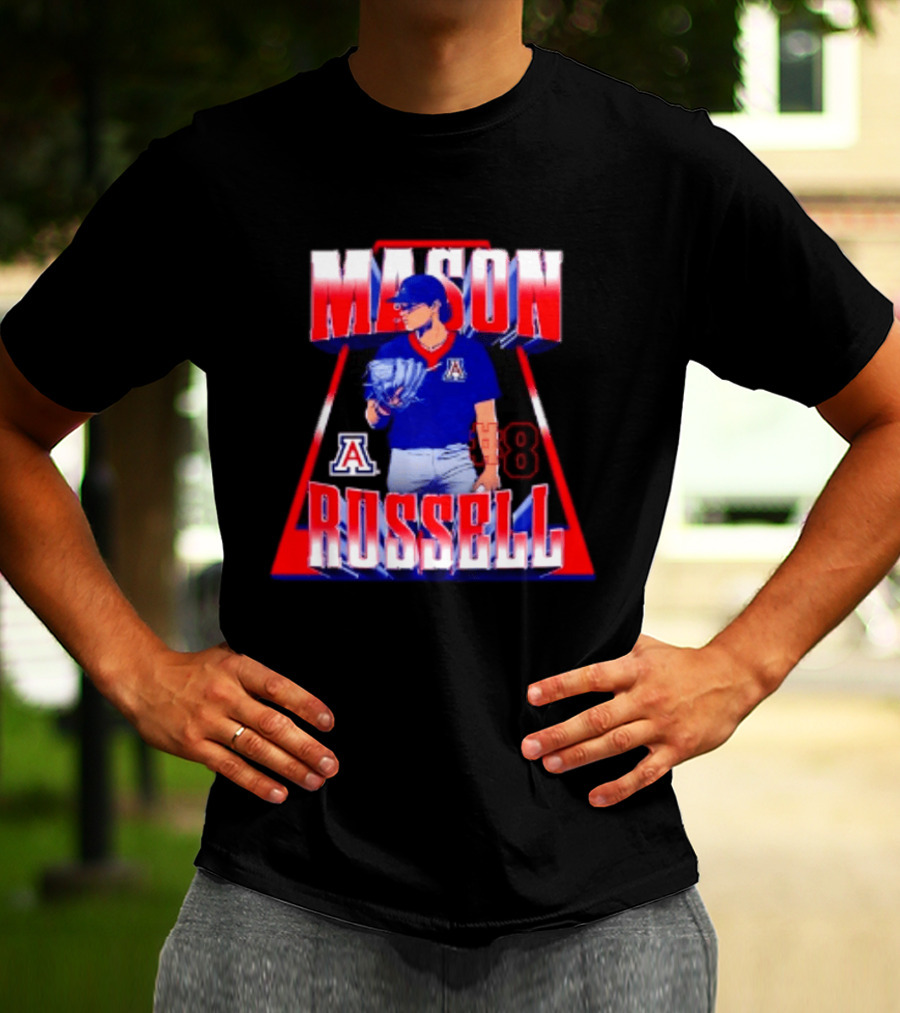 Mason Russell 8 Arizona Wildcats NCAA Baseball Player T-Shirt