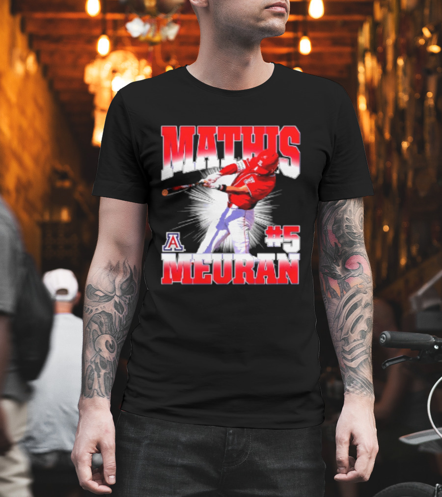 Mathis Meurant #5 Arizona Wildcats NCAA Baseball Player T-Shirt
