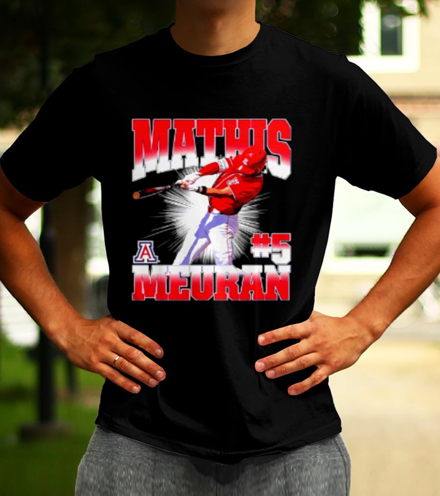 Mathis Meurant #5 Arizona Wildcats NCAA Baseball Player T-Shirt