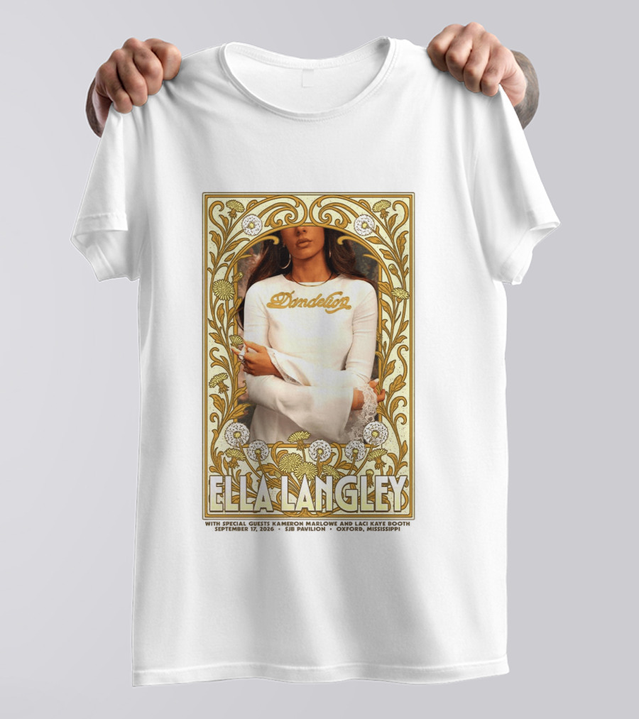 Ella Langley Dandelion Oxford Mississippi Concert September 17 2026 SJB Pavilion T-Shirt