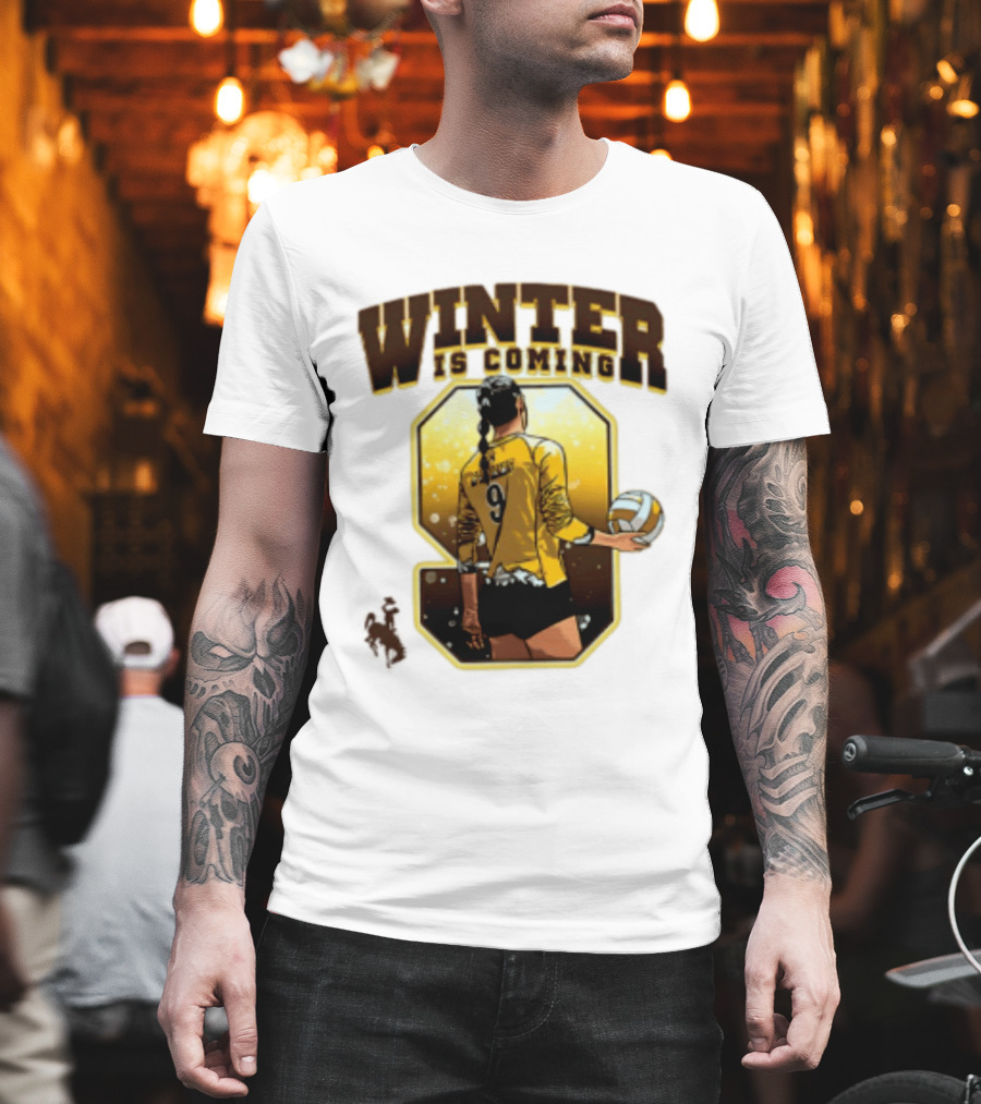 Emma Winter 9 Is Coming Wyoming Cowboys NCAA Women's Volleyball T-Shirt