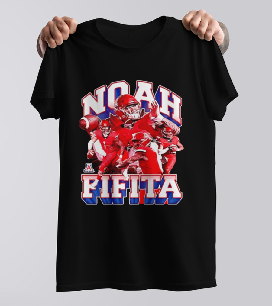 Noah Fifita 1 Arizona Wildcats NCAA Football Player Action Collage T-Shirt