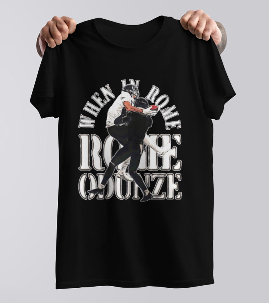When In Rome Odunze Chicago Bears Football Sports Fan Gear T-Shirt