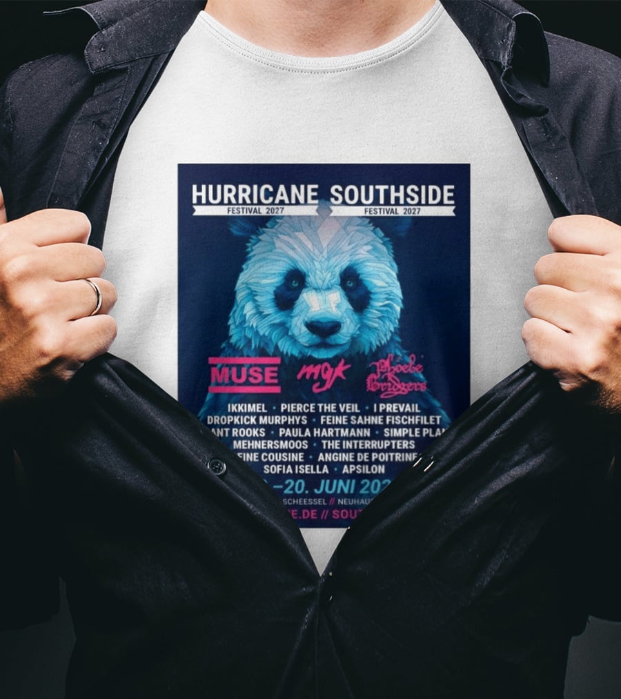 Hurricane Southside Festival 2027 Muse MGK Phoebe Bridgers Ikkimel June 18 20 Eichenring Scheessel Neuhause Ob Eck T-Shirt