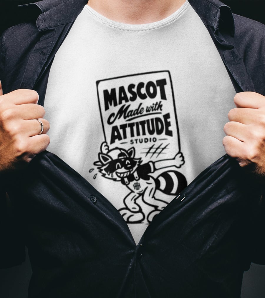 Mascot Made With Attitude Raccoon T-Shirt