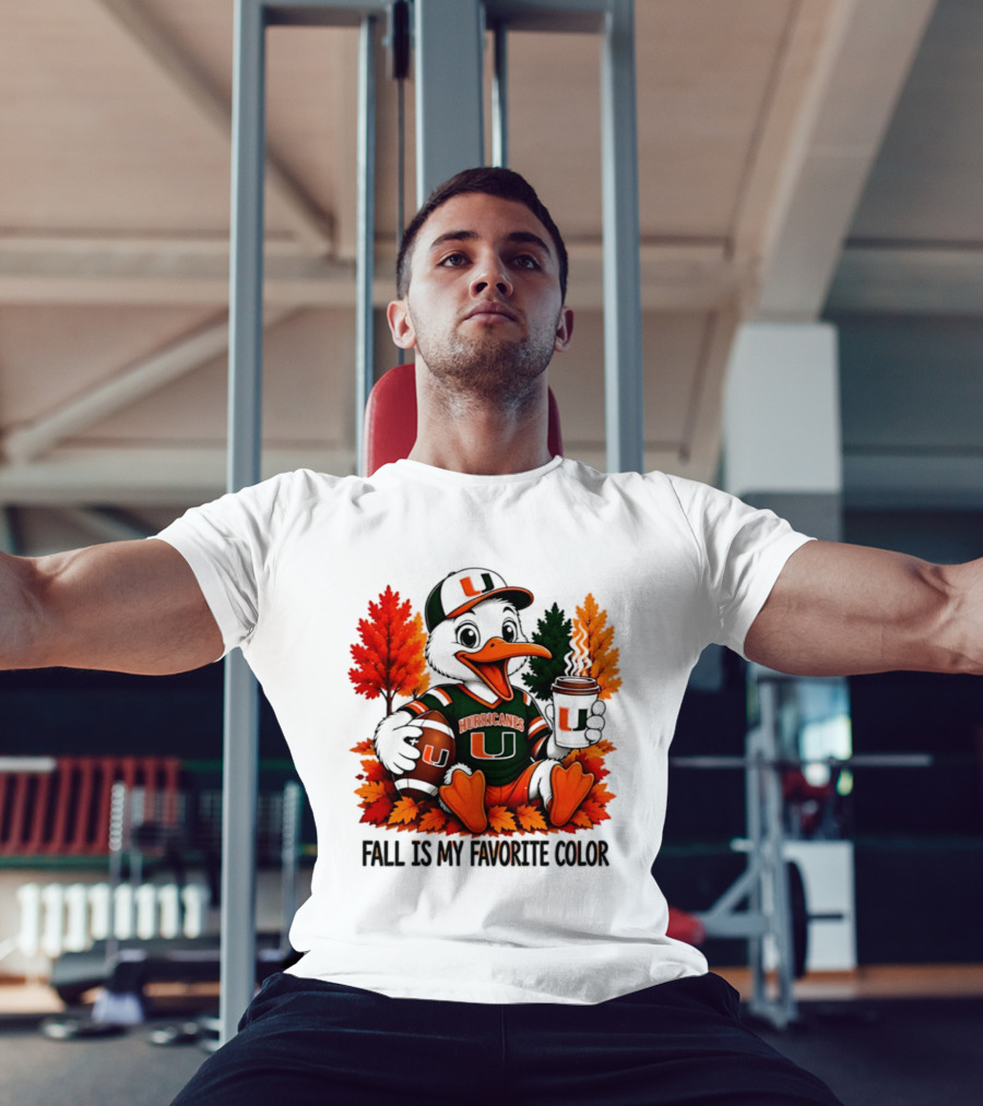 Miami Hurricanes Fall Is My Favorite Color NCAA Football T-Shirt