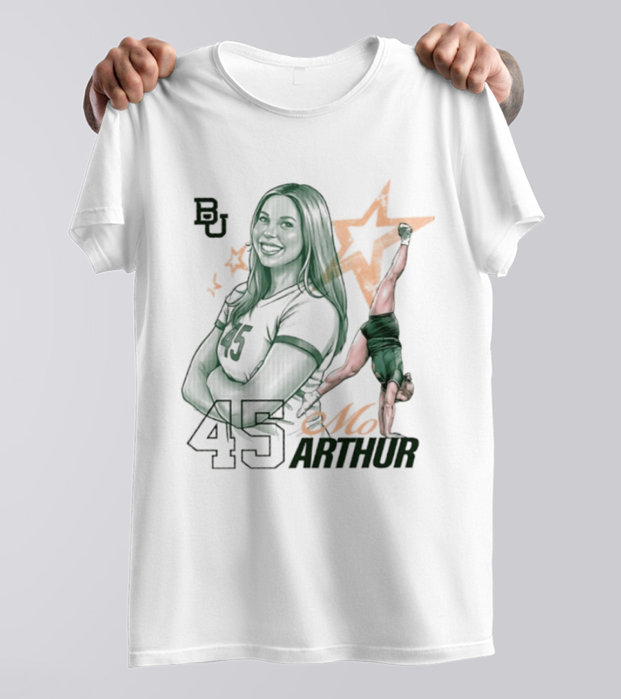 BU Mo Arthur 45 Baylor Bears NCAA Acrobatics & Tumbling T-Shirt