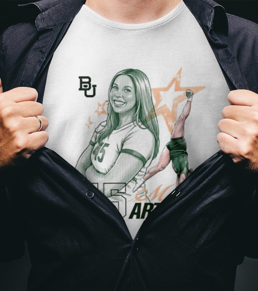 BU Mo Arthur 45 Baylor Bears NCAA Acrobatics & Tumbling T-Shirt