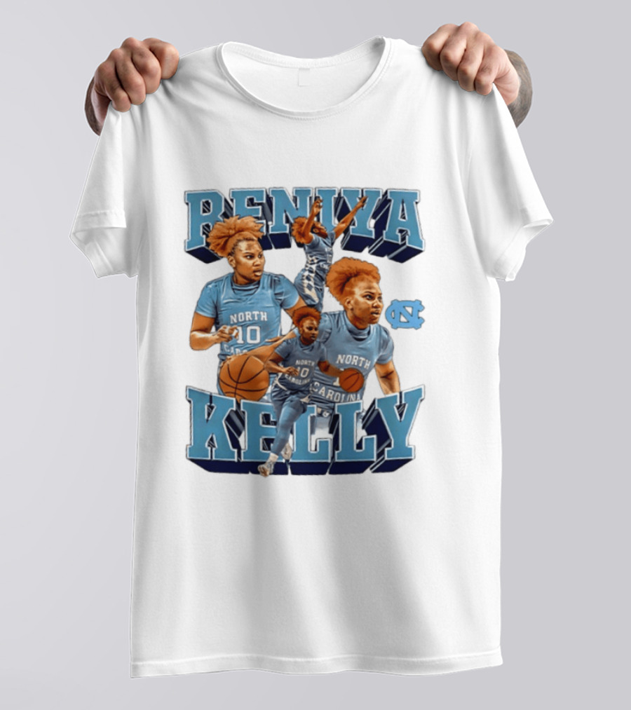 Reniya Kelly 10 North Carolina Tar Heels NCAA Women's Basketball Star T-Shirt