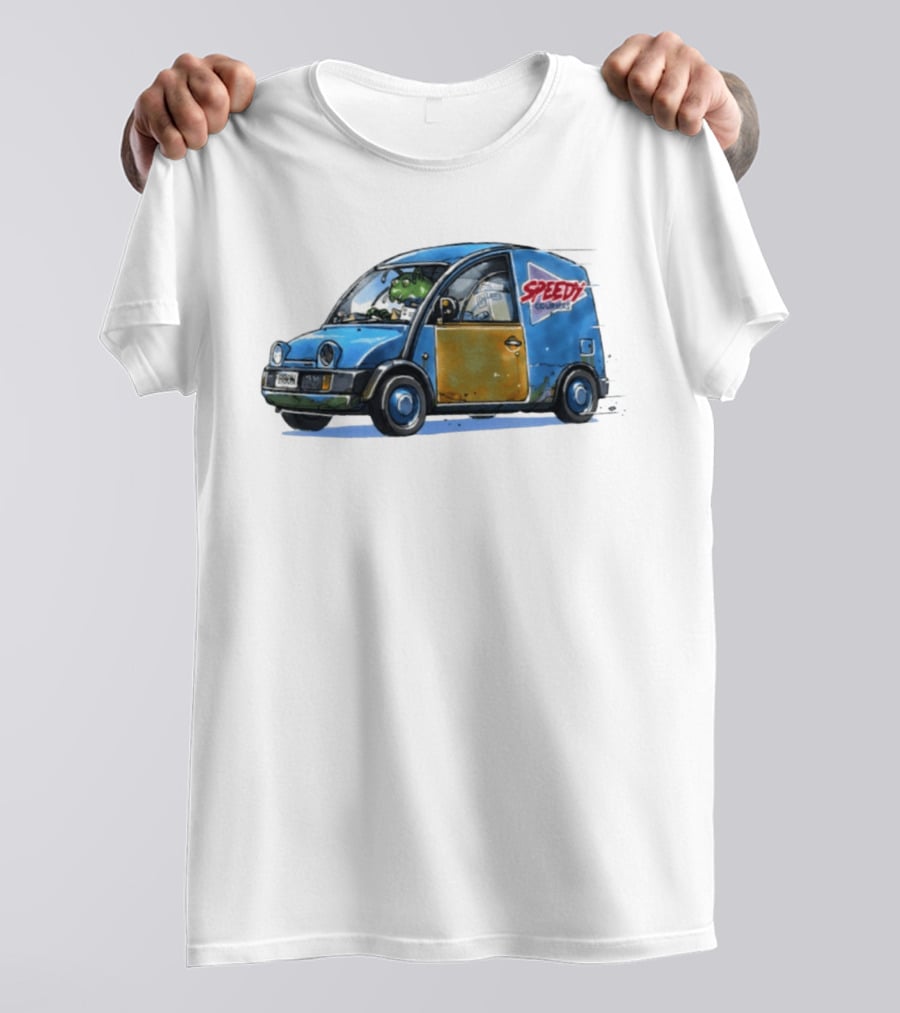 Speedy Couriers Alien Driver In Blue Hoon Van T-Shirt