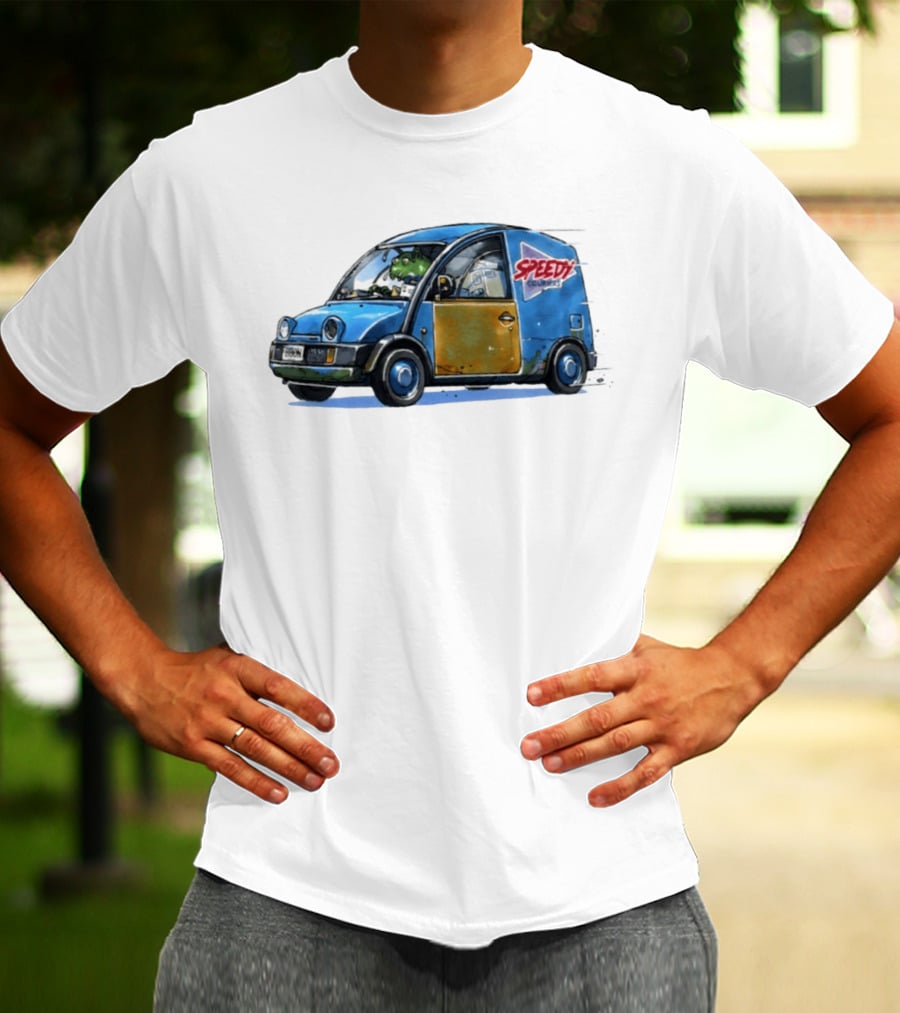 Speedy Couriers Alien Driver In Blue Hoon Van T-Shirt