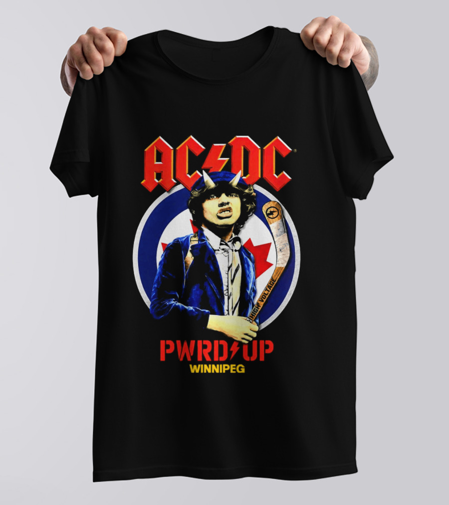 ACDC PWR Up Tour Winnipeg 2026 Hockey Theme Event T-Shirt