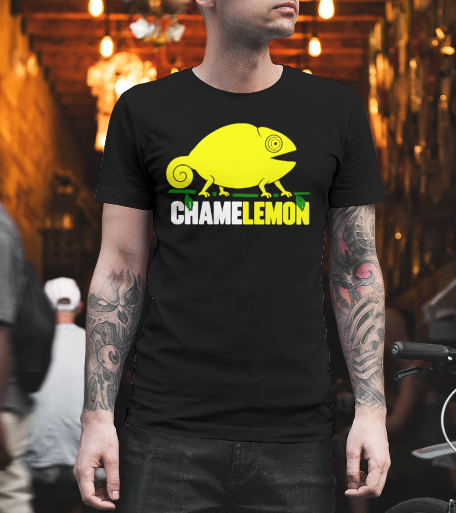 Chamelemon Chameleon Lemon Blend With Leaf Accent T-Shirt