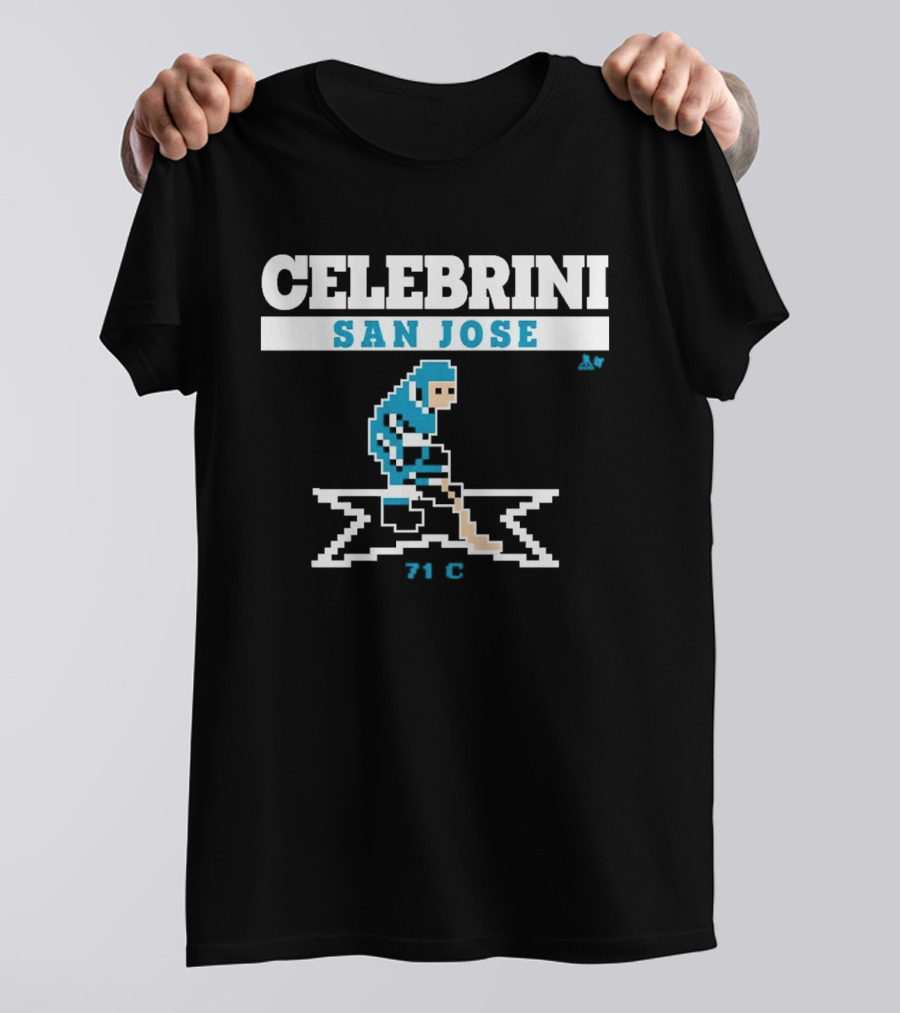 Celebrini San Jose Pixel Hockey 74 C T-Shirt