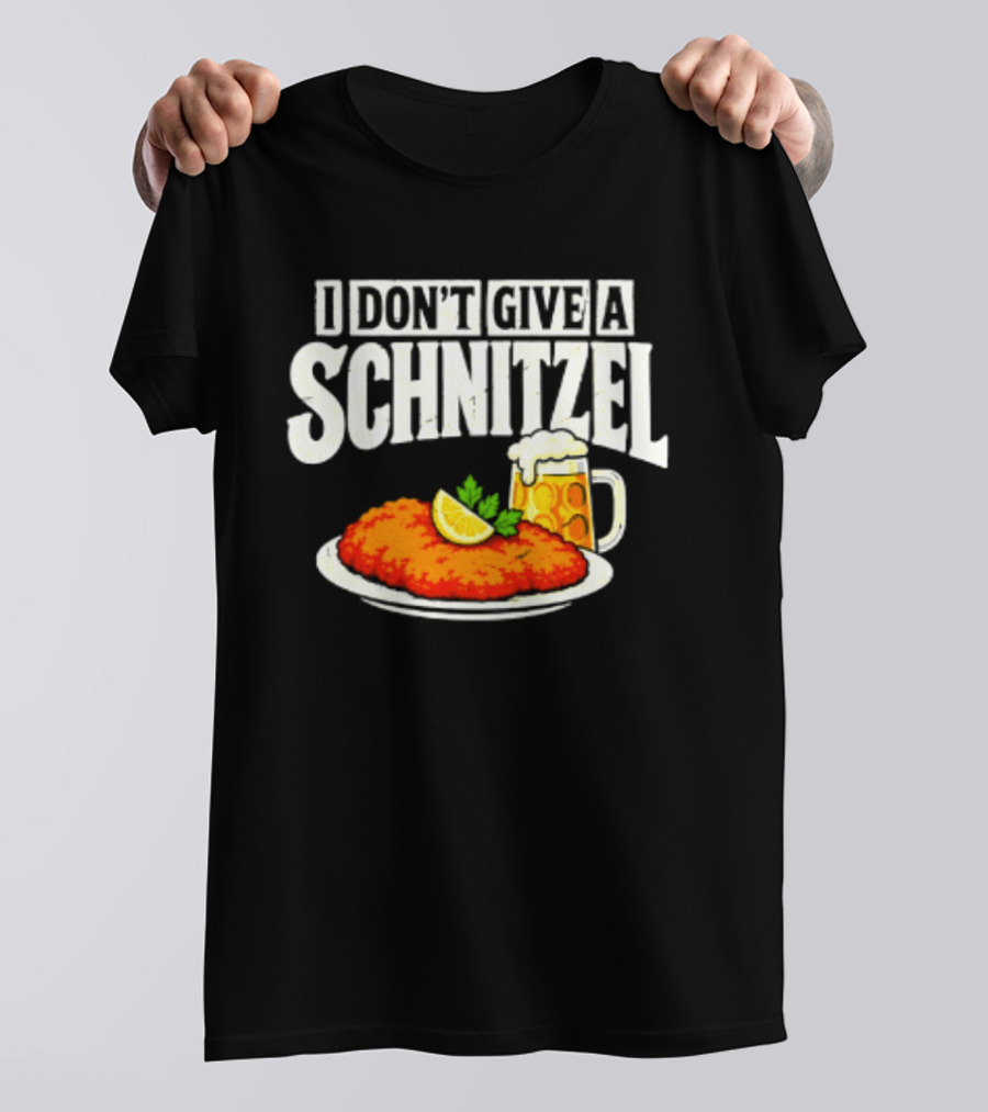 I Don't Give A Schnitzel German Beer Food Plate T-Shirt
