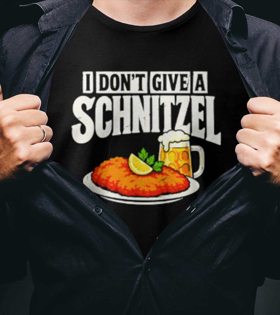 I Don't Give A Schnitzel German Beer Food Plate T-Shirt