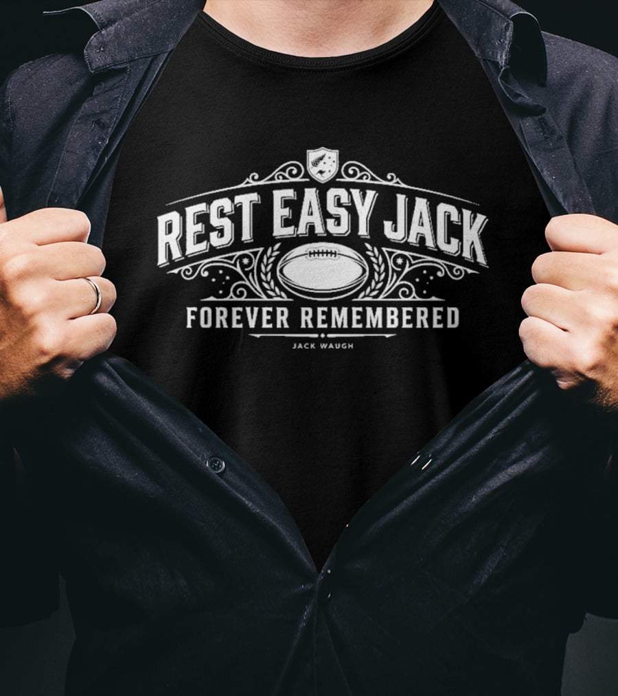 Rest Easy Jack Forever Remembered Jack Waugh Rugby T-Shirt