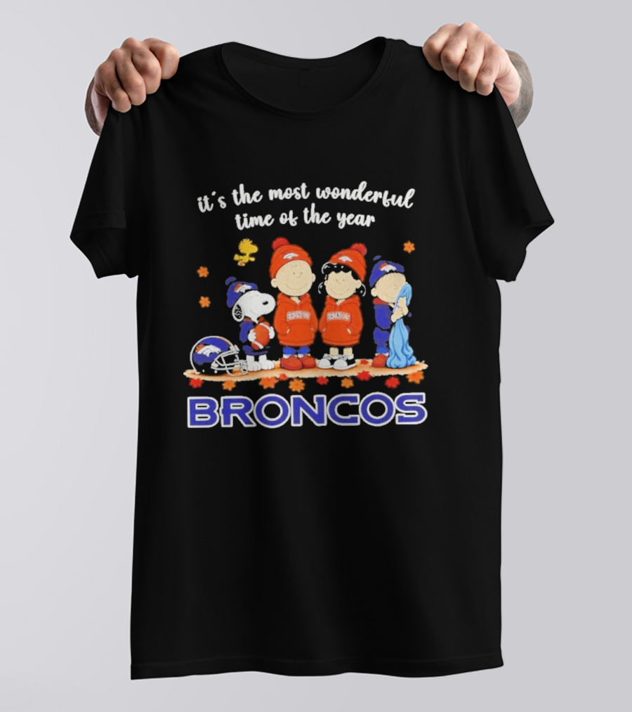 It's The Most Wonderful Time Of The Year Peanuts Denver Broncos Halloween T-Shirt