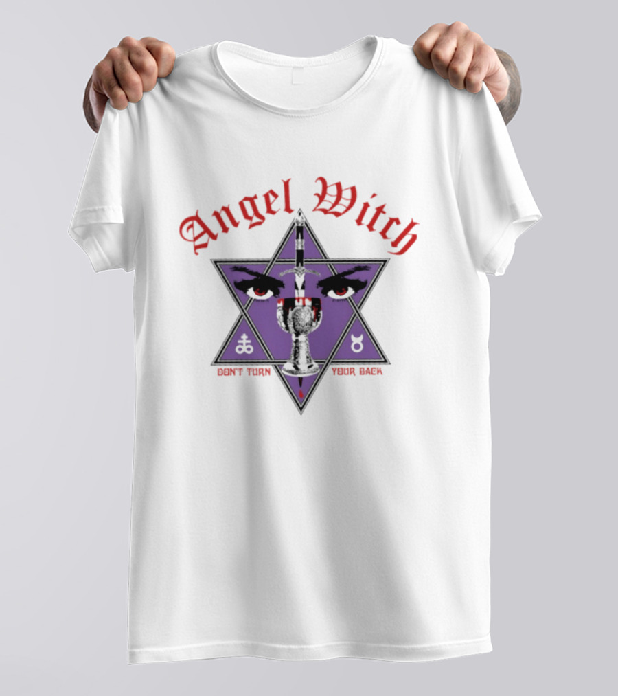 Angel Witch Don't Turn Your Back Heavy Metal Star Eyes Grail T-Shirt
