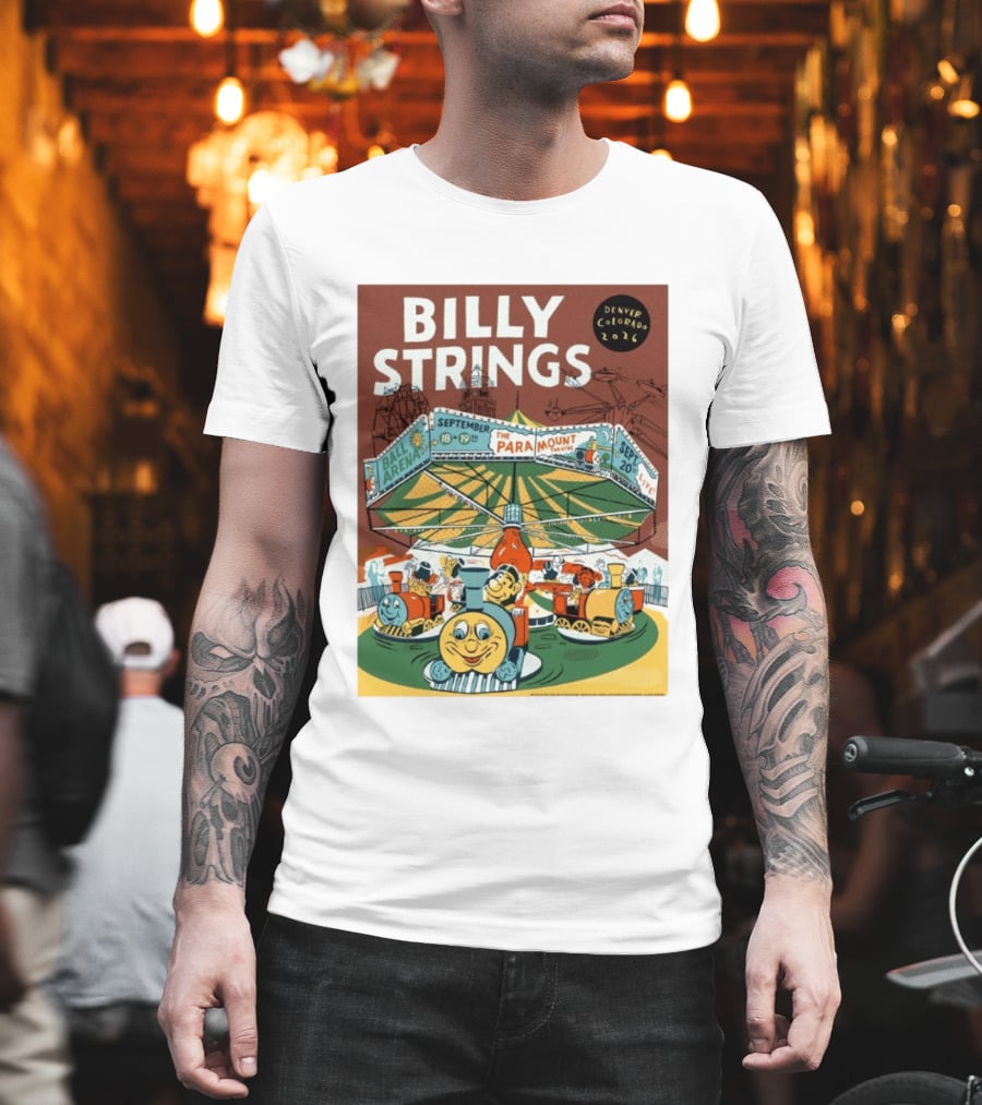 Billy Strings Denver Colorado Event Ball Arena September 18 19 2026 The Paramount Theatre T-Shirt